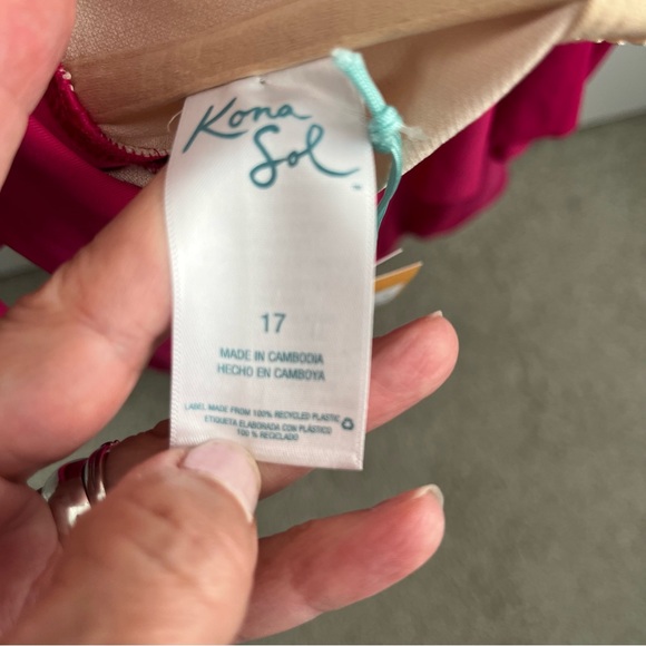 Kona Sol Pink One Piece Sz 17 - Picture 7 of 7